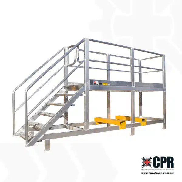 6 step aluminium safety access platform