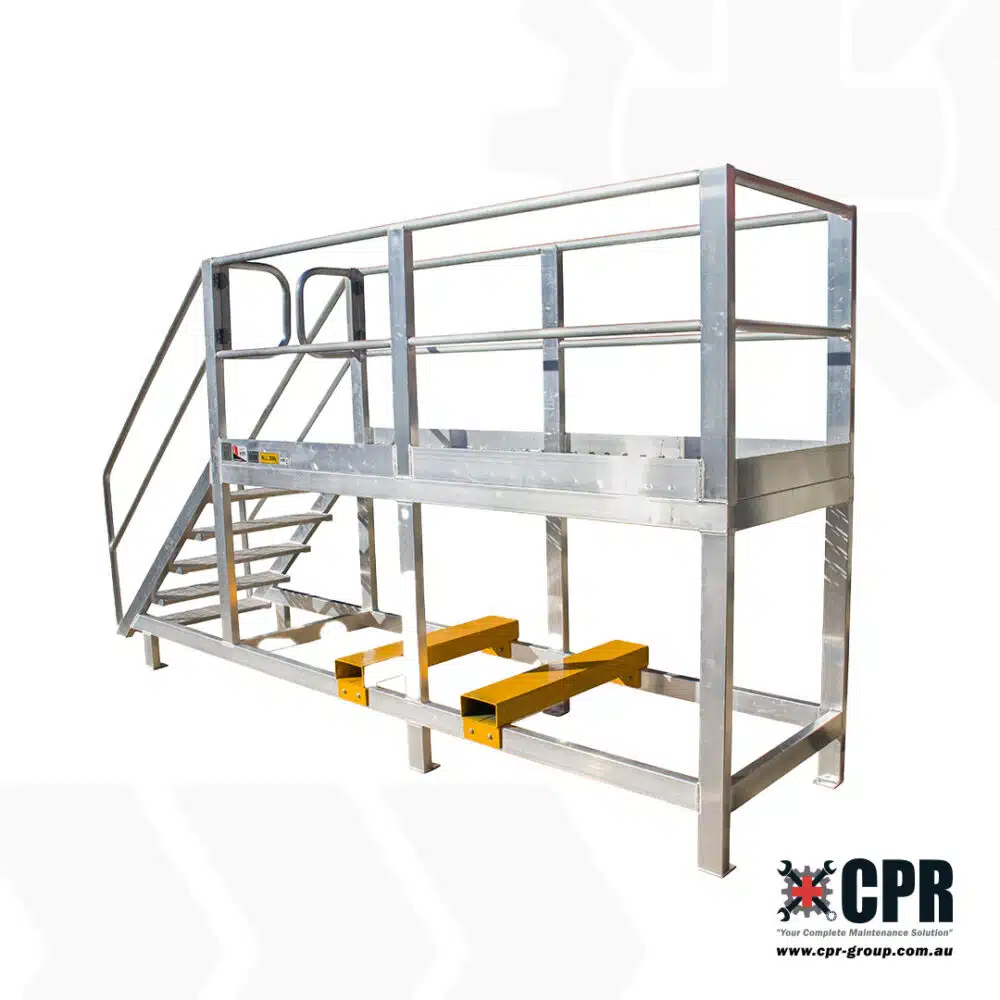 6 step aluminium safety access platform