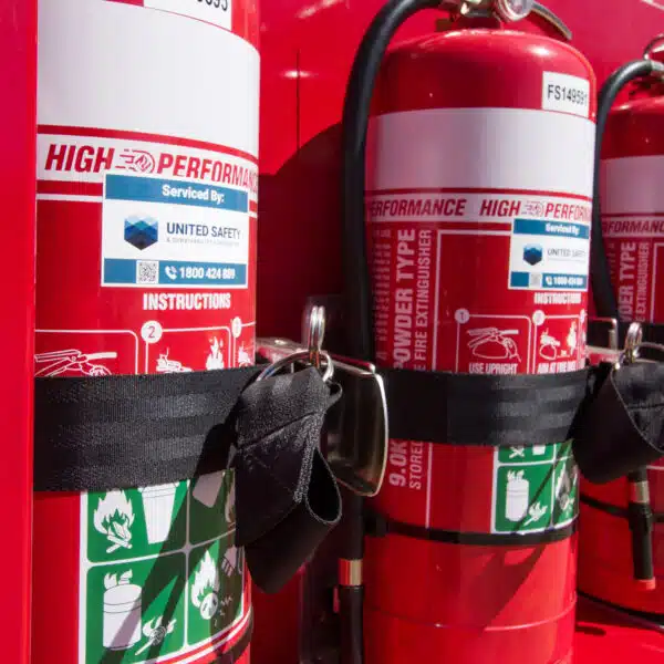 Hot Work Fire Extinguisher Station, extinguisher holder detail