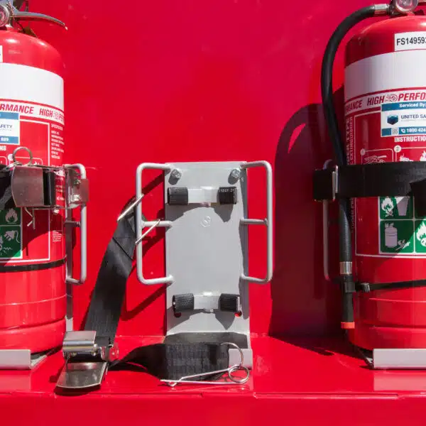 Hot Work Fire Extinguisher Station, extinguisher holder detail